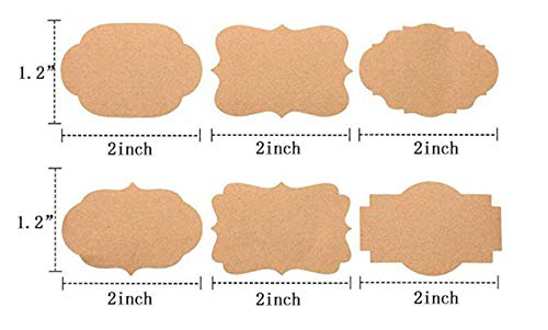 Removable Kraft Paper Gift Labels – 300 Adhesive Tags for Packaging, Bottles & Handmade Products