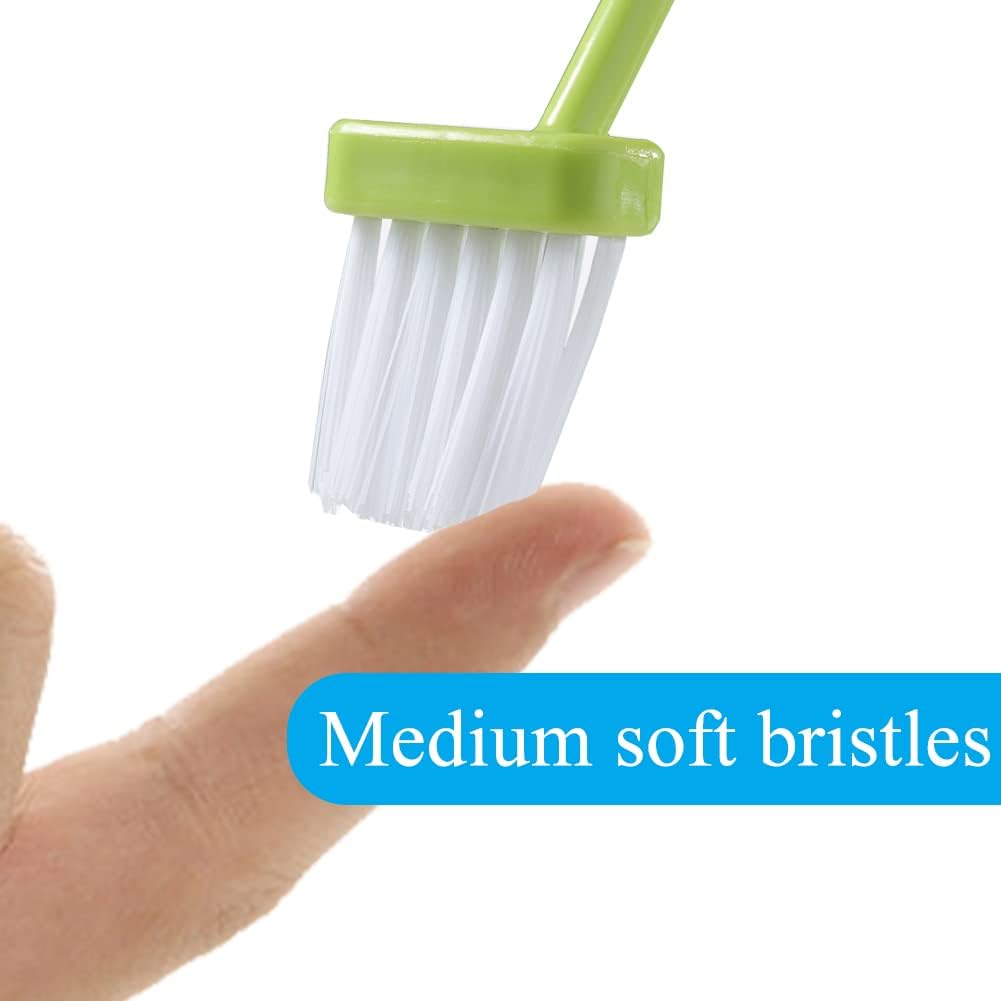 Curved Toilet Rim Cleaning Brush Set, V-Shape Corner & Under-Rim Cleaner, 3-Piece