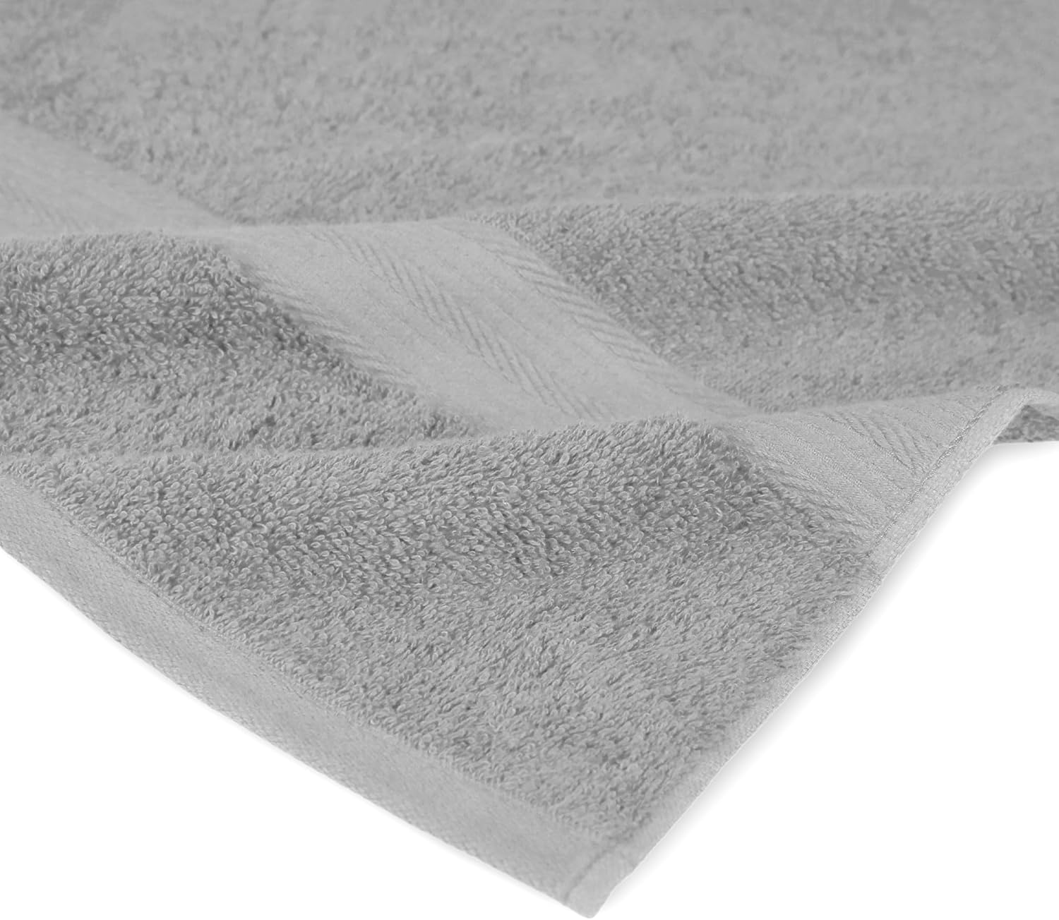 Grey Cotton Bath Towels Pack of 2 – Ultra Soft & Quick Absorbent Bathroom Essentials