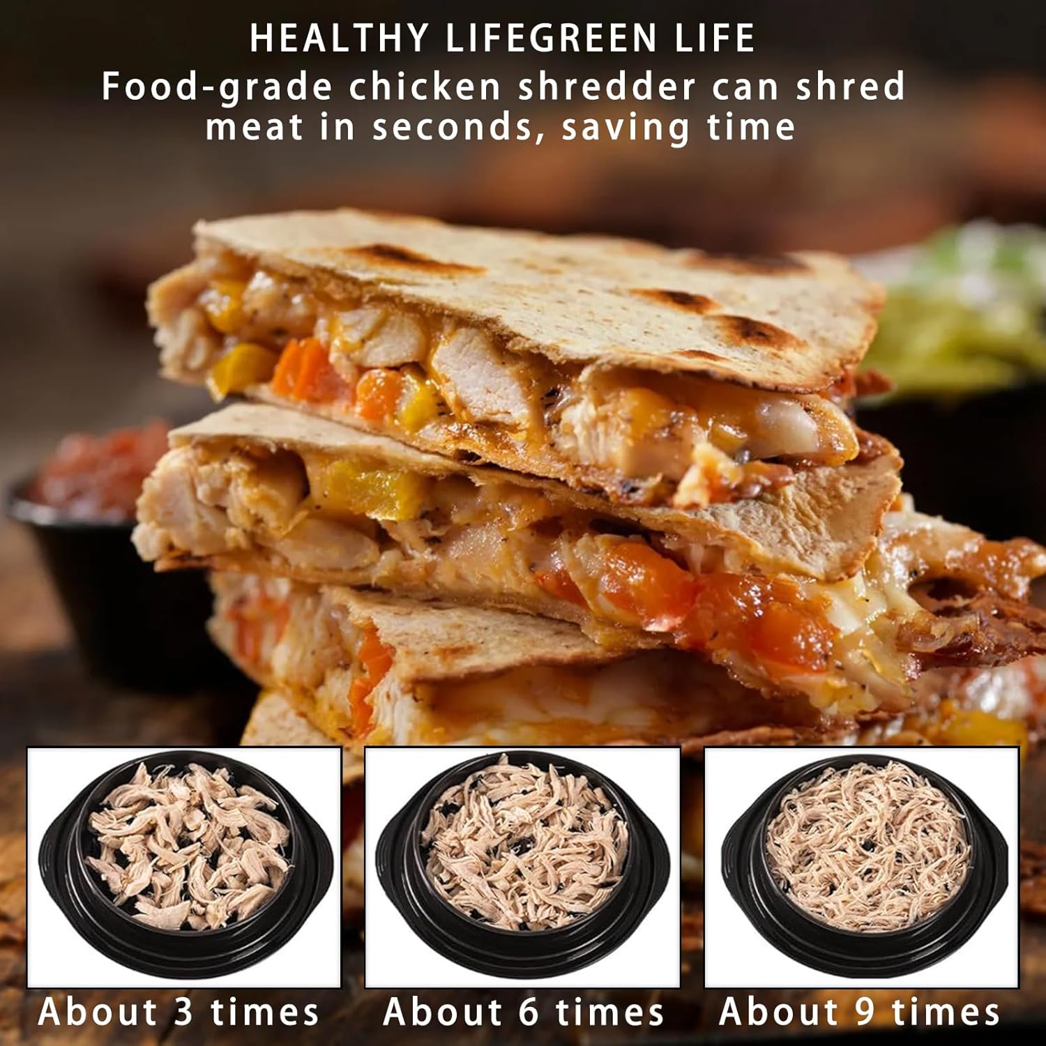 Chicken Breast Shredder Tool, BPA Free & Dishwasher Safe, Quick & Easy Meat Prep