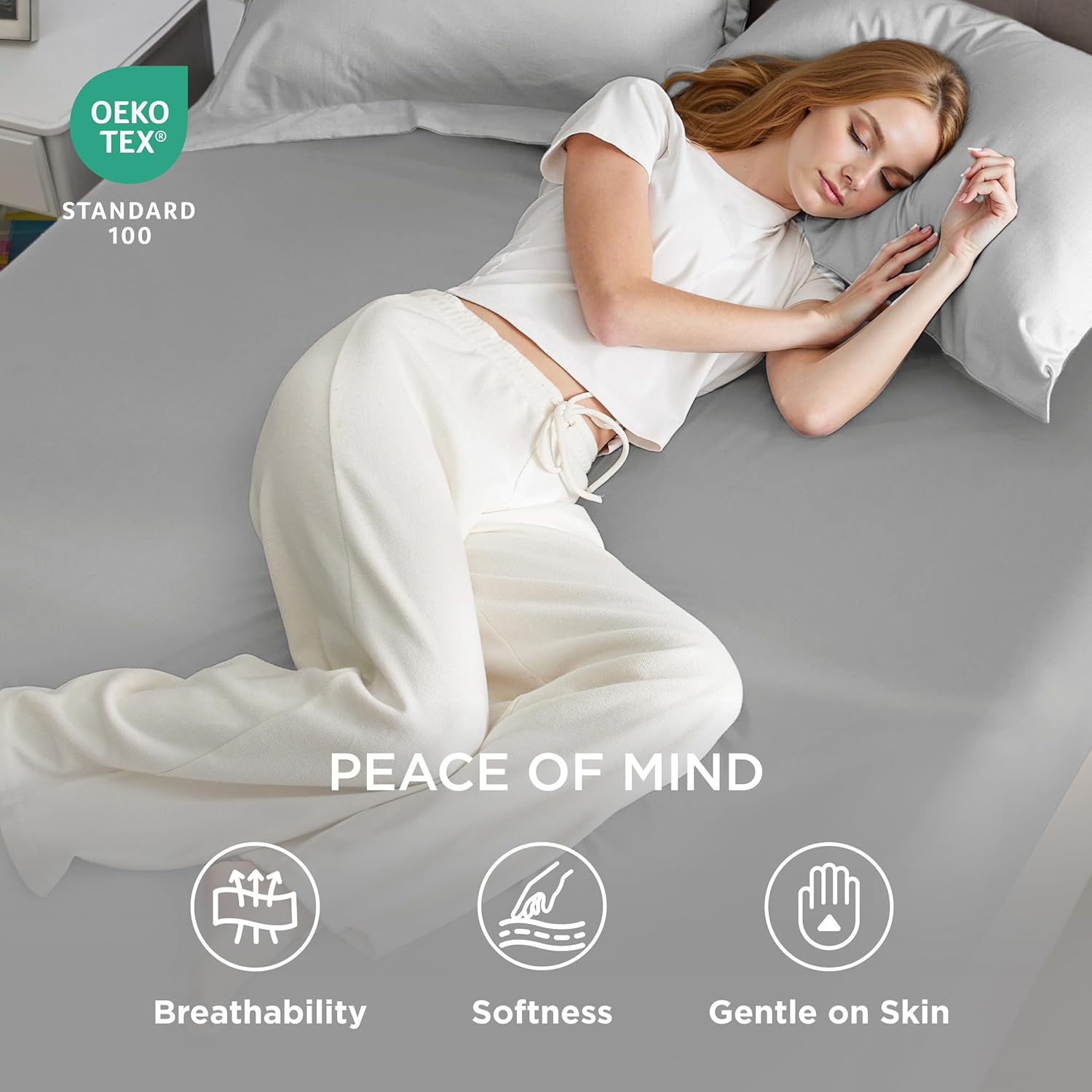 Extra Deep Fitted Bed Sheet 40 cm – Double Size, Brushed Microfiber, Soft Breathable