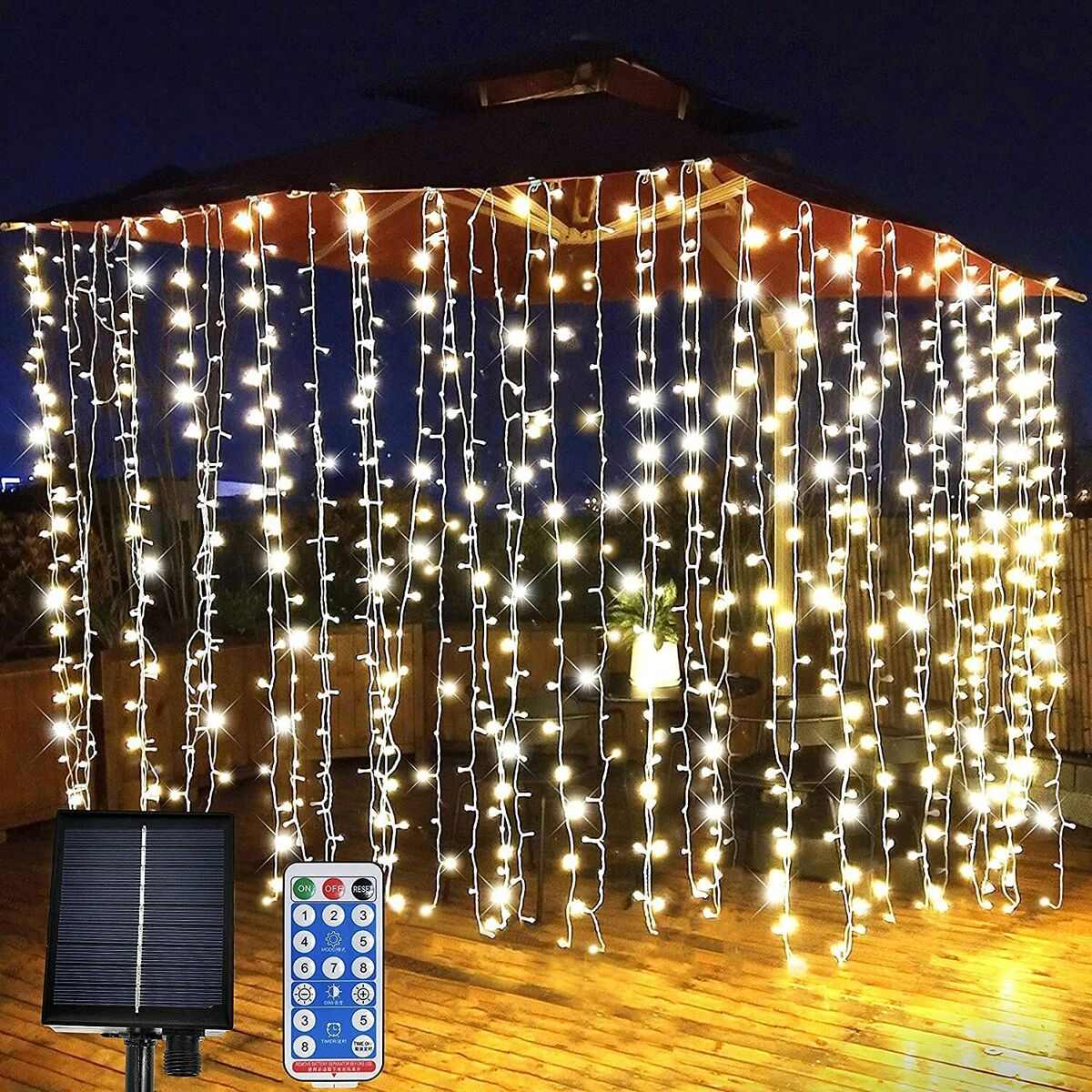 Solar Garden Fairy Lights – 120 LED 12m String Lights, Waterproof, 8 Modes, Ideal for Outdoor Decor & Special Occasions